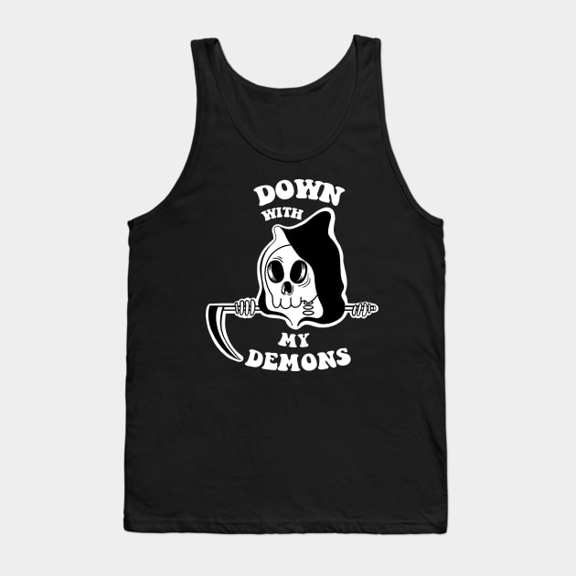 Down With My Demons Tank Top by Dreffdesigns